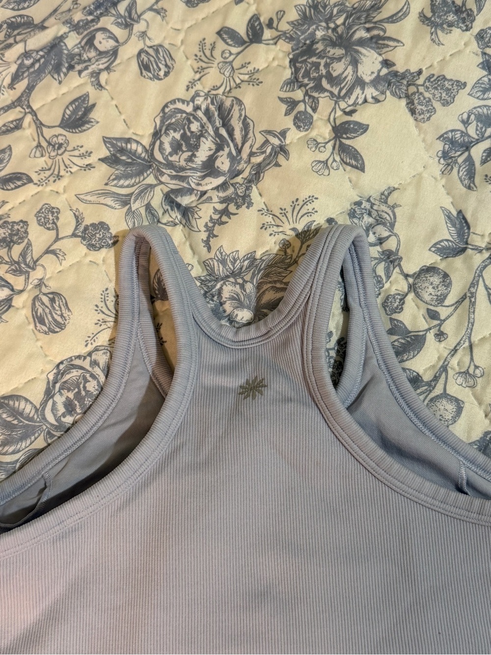 💜Athleta Girls Blue Ribbed Racerback Tank - Picture 5 of 6